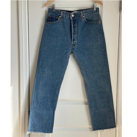 Re/Done Levi’s 501 Fray Hem, Size 28